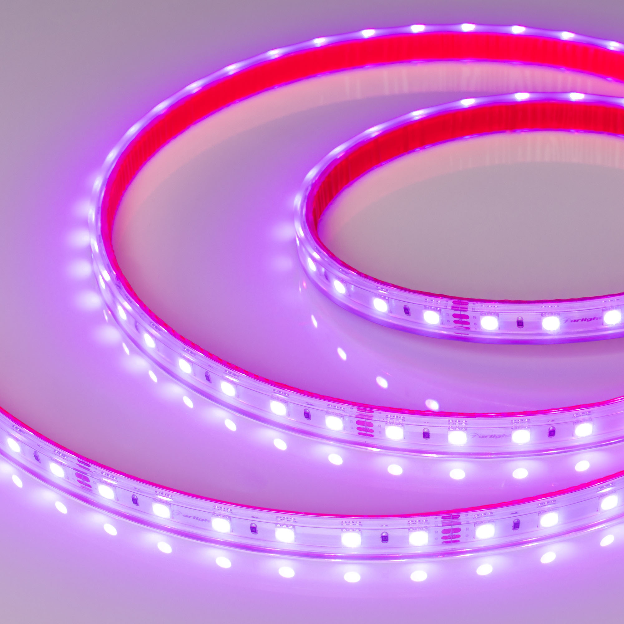 Arlight RTW B60 — Гибкая светодиодная лента — RGB [каналы: 3; исполнение: PS; герметизация: Силикон, экструзия прозр. прямоуг. - PS; высота, мм: 5.0; питание, В: 24.0; ширина, мм: 12.0]