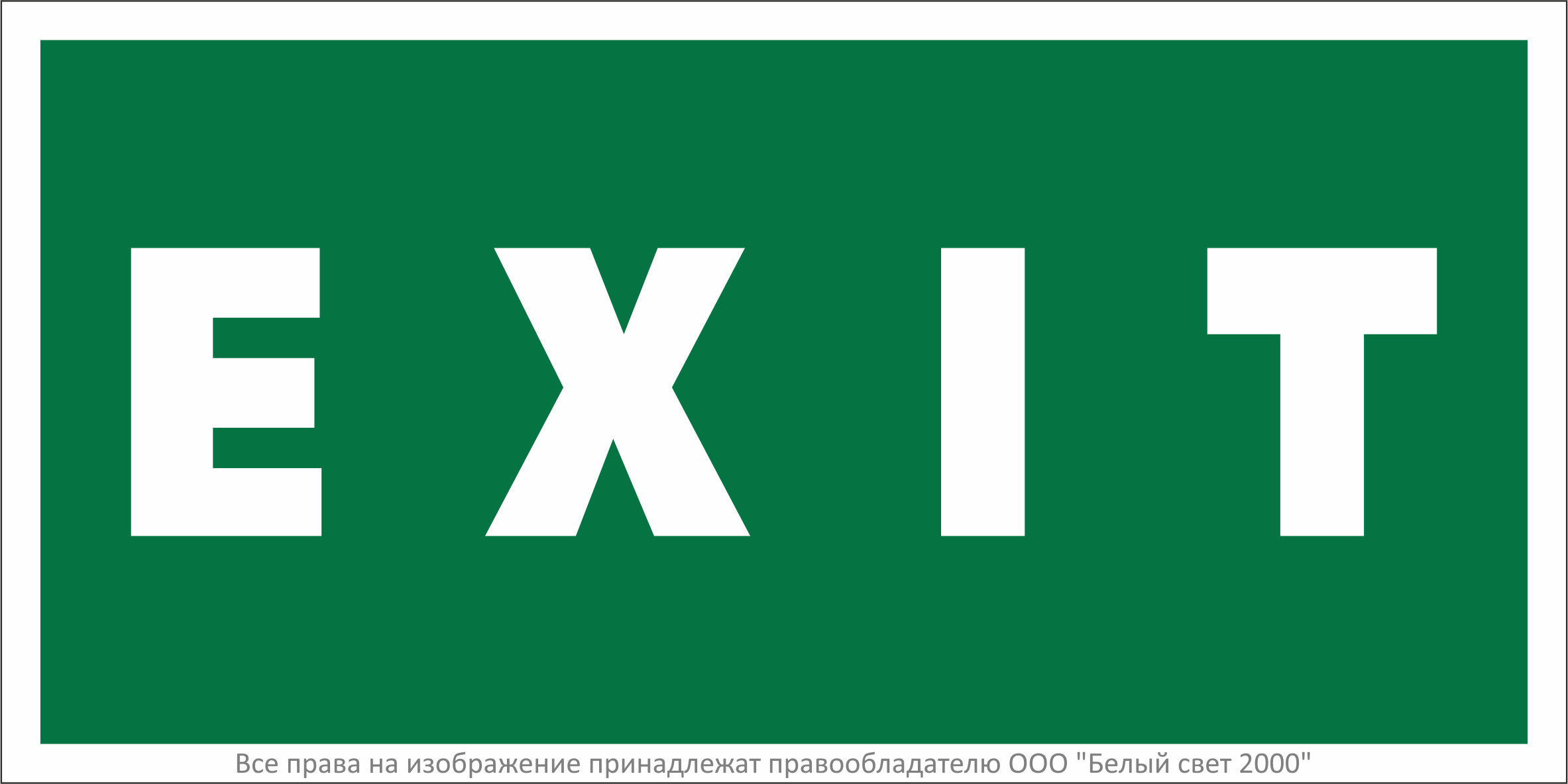 Знак безопасности NPU-4020.E25"EXIT"