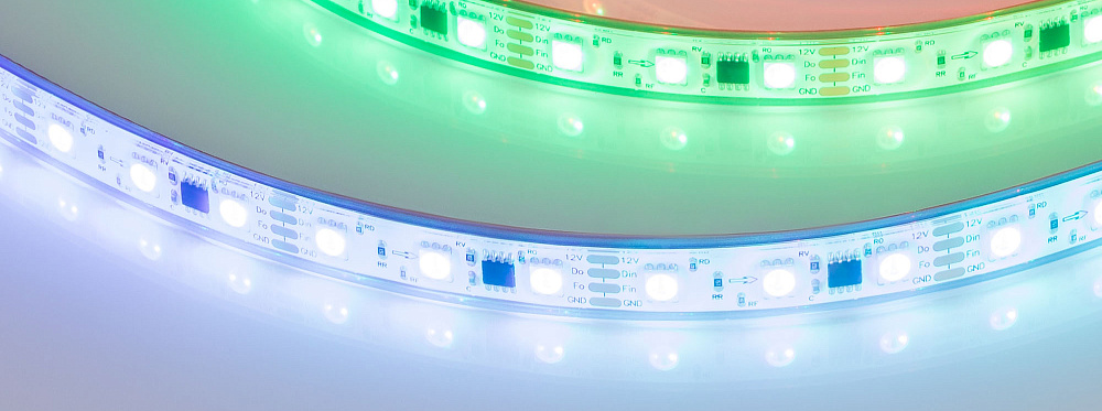 Arlight SPI B60 — Гибкая светодиодная лента — SPI_RGB [каналы: 60; исполнение: PS; протокол: SPI; герметизация: Силикон, экструзия прозр. прямоуг. - PS; высота, мм: 5.0; питание, В: 12.0; ширина, мм: 12.0]