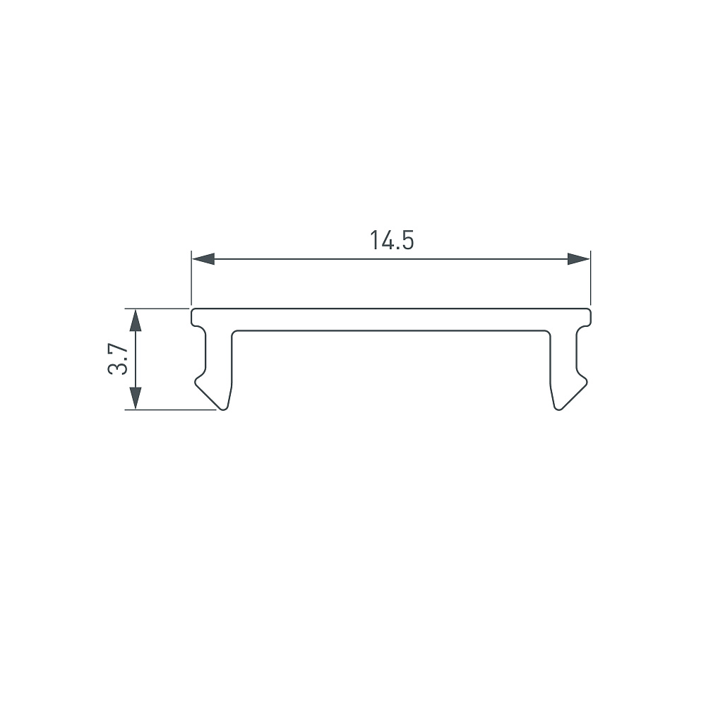Arlight SL-KANT-H18 — Плоский экран-диффузор для профиля SL-KANT-H18