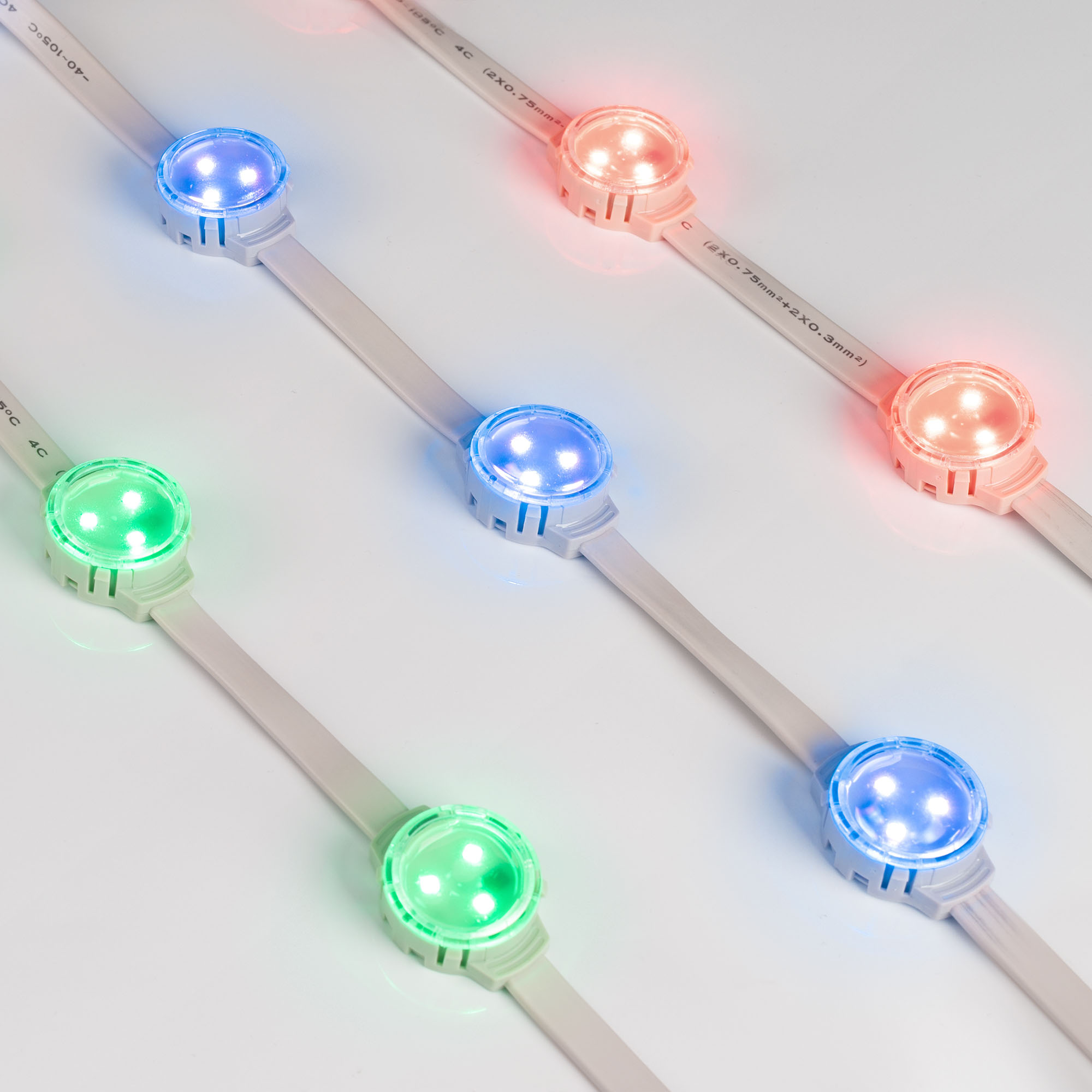 Arlight SOLEX-SPI-3535 — герметичные светодиодные модули, RGB, SMD 3535, 12 В, SPI, RT16703, с разъёмом, обход пикселя, с держателем