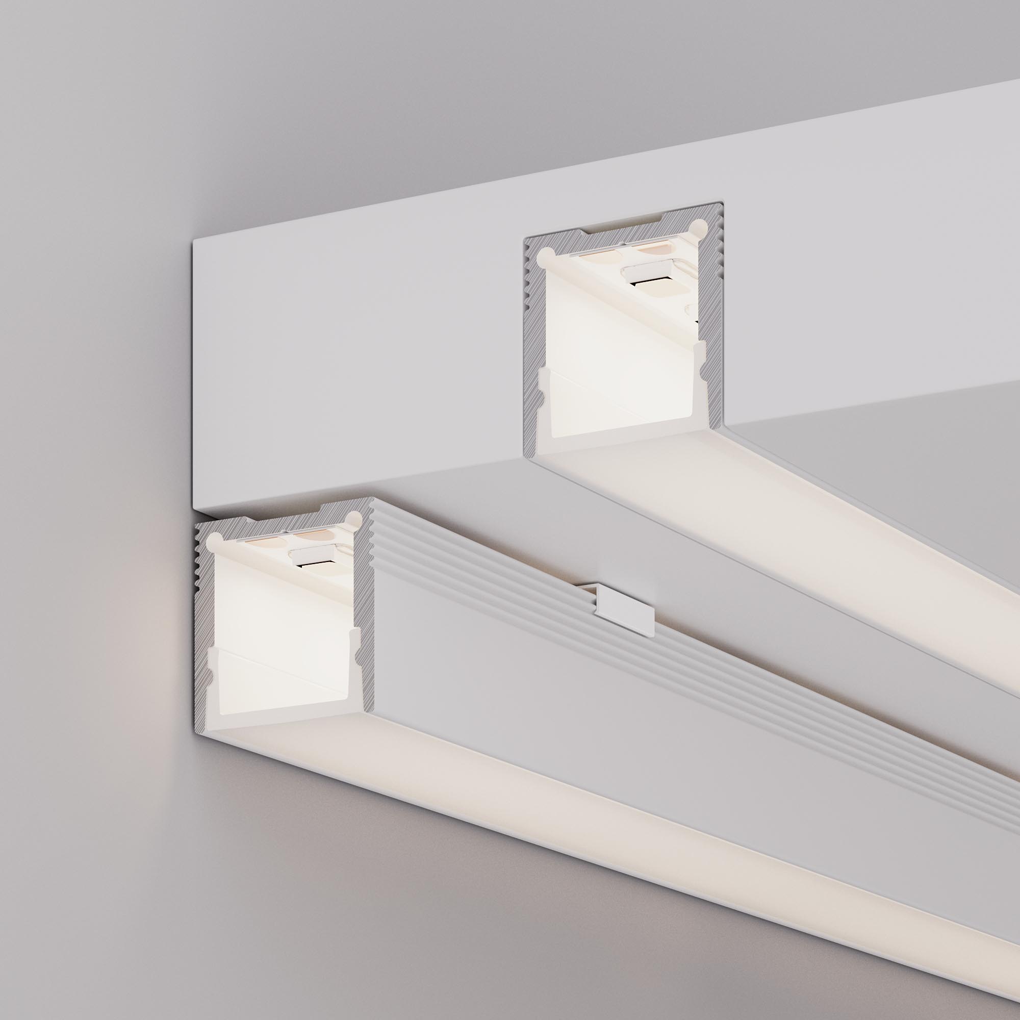 Профиль SL-SLIM20-H20-3000 WHITE (BY) (Arlight, Алюминий)