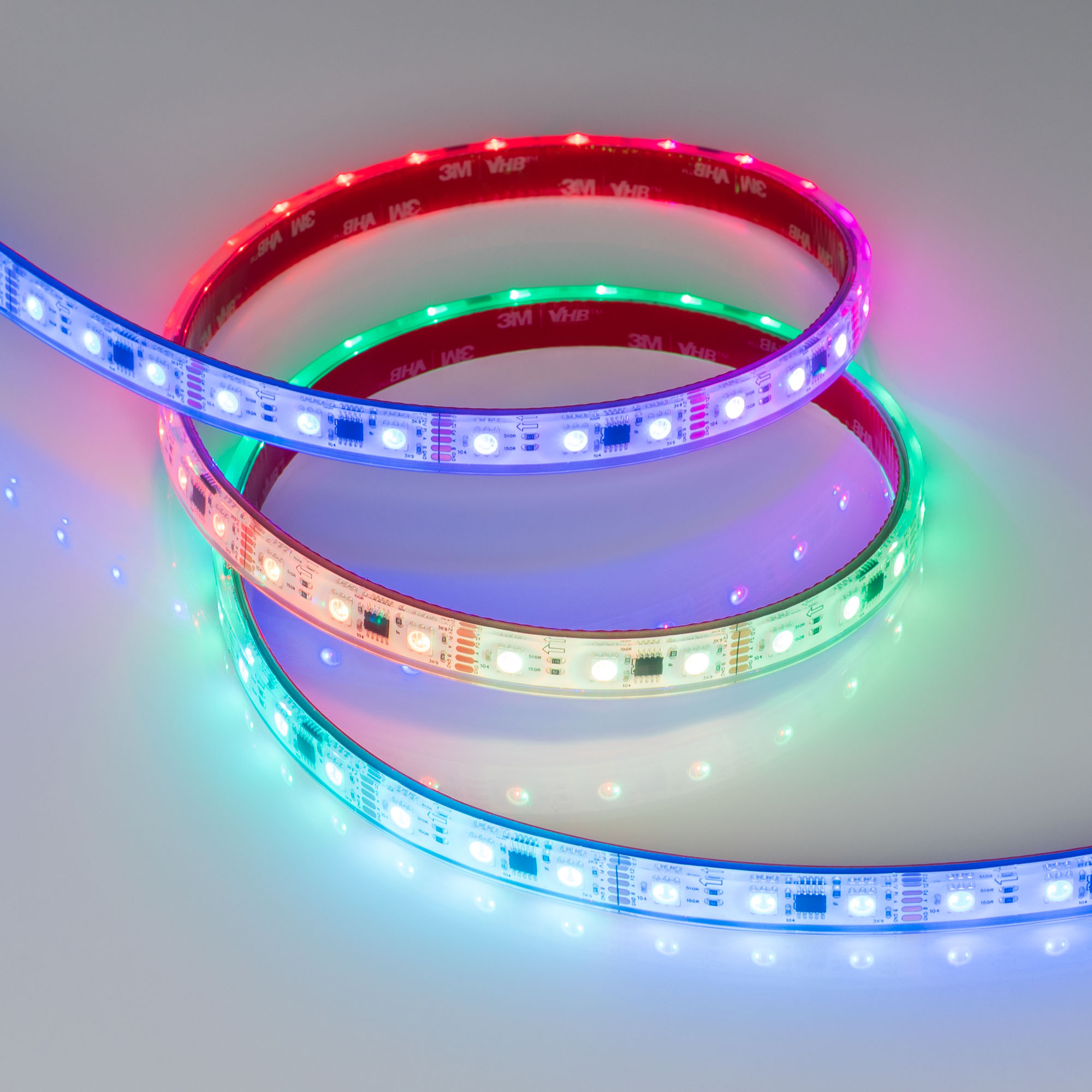 Arlight DMX B60 — Гибкая светодиодная лента — DMX_RGB [каналы: 60; исполнение: PFS; протокол: DMX; герметизация: Силикон, экструзия прозр. прямоуг. - PFS; высота, мм: 5.0; питание, В: 12.0; ширина, мм: 12.0]