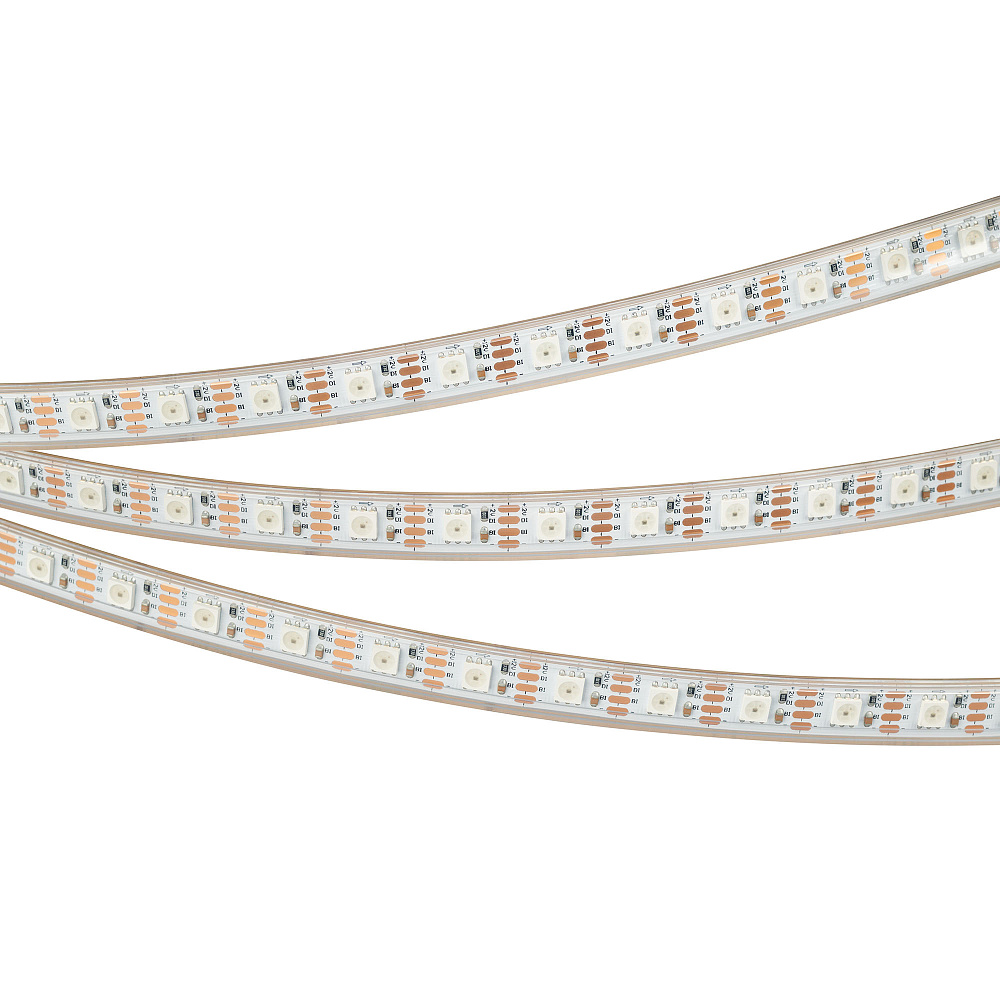 Arlight SPI B60 — Гибкая светодиодная лента — SPI_RGB [каналы: 180; исполнение: P; протокол: SPI; герметизация: Силикон, трубка прозр. прямоуг. - P; высота, мм: 4.0; питание, В: 12.0; ширина, мм: 12.0]