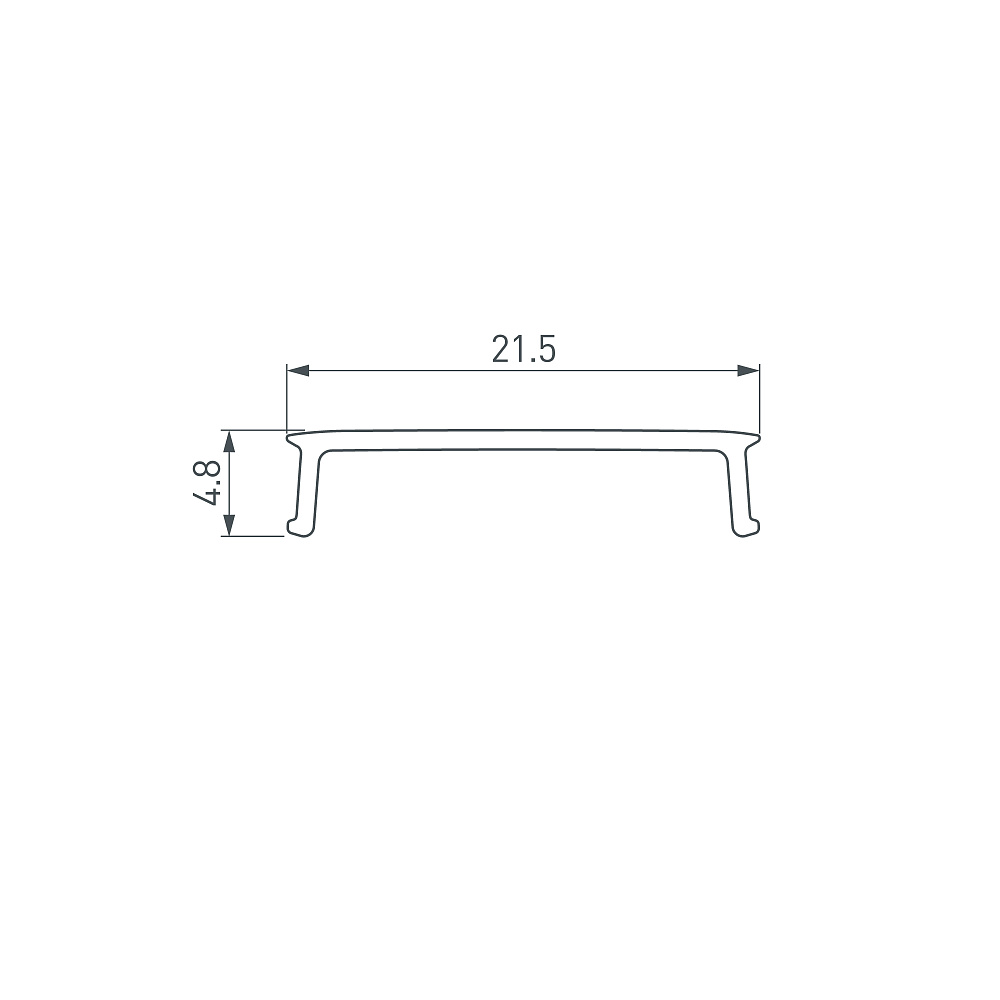 Arlight FANTOM-W23 — Матовый экран PC для профилей FANTOM-W23 / FANTOM-BENT-W23-TOP