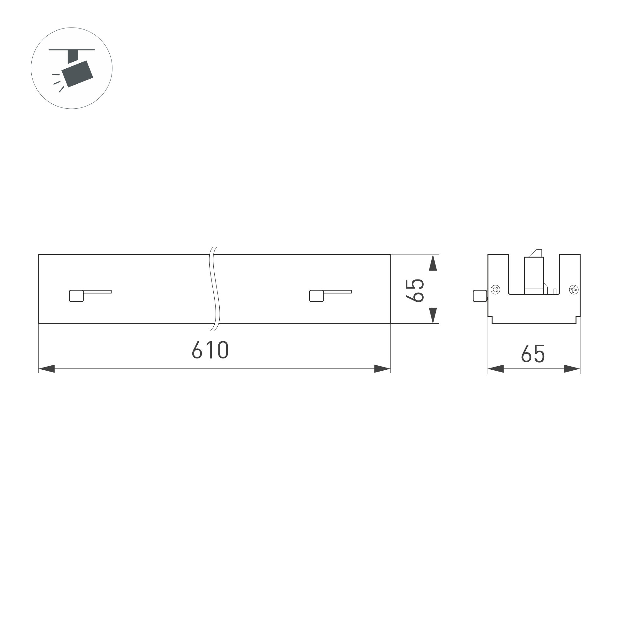 Светильник LGD-LUNGO-4TR-L600-20W-30W Warm3000 (Белый, 120 deg, 230V) (Arlight, IP20 Металл, 5 лет)