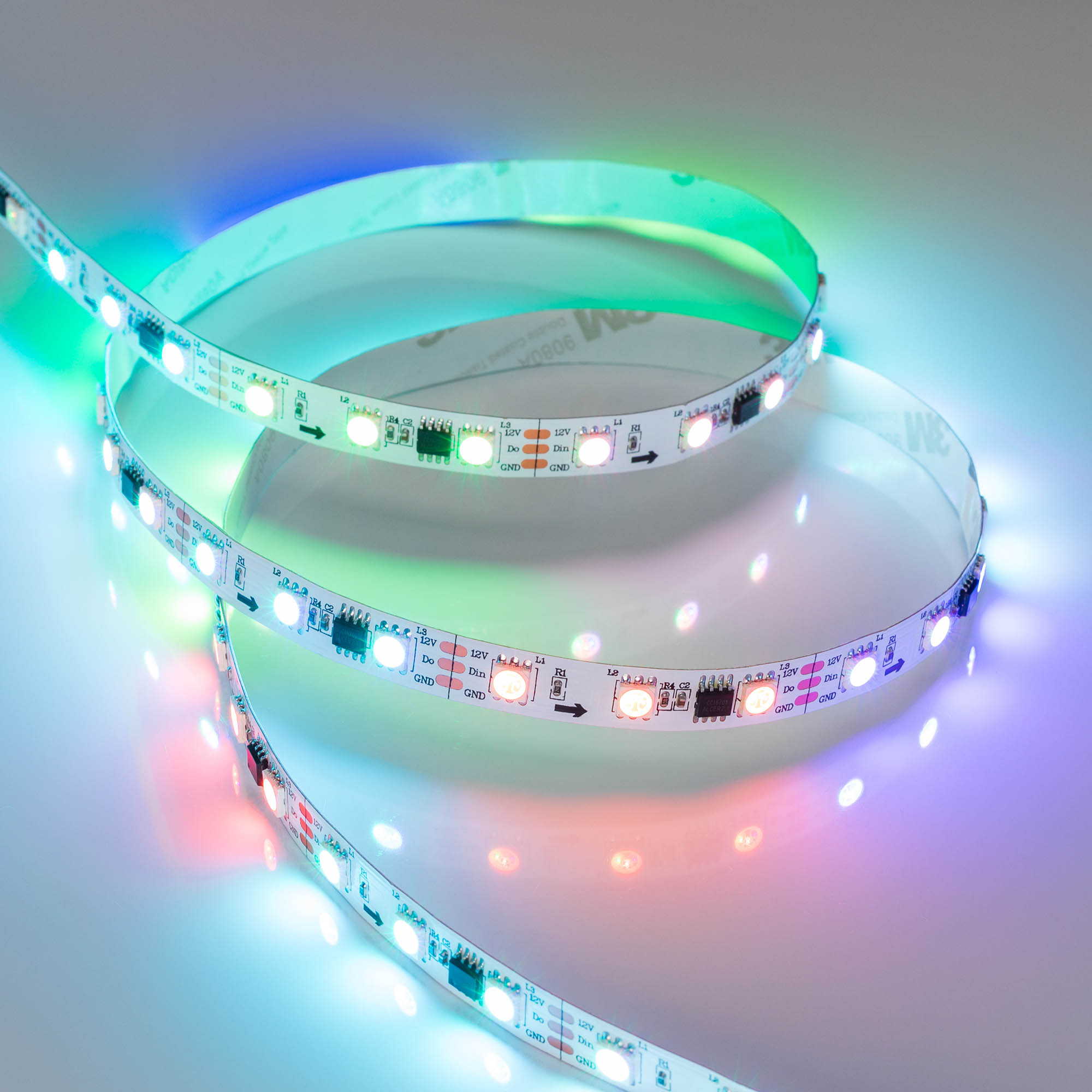 Arlight SPI B60 — Гибкая светодиодная лента — SPI_RGB [каналы: 60; протокол: SPI; питание, В: 12.0; ширина, мм: 10.0]