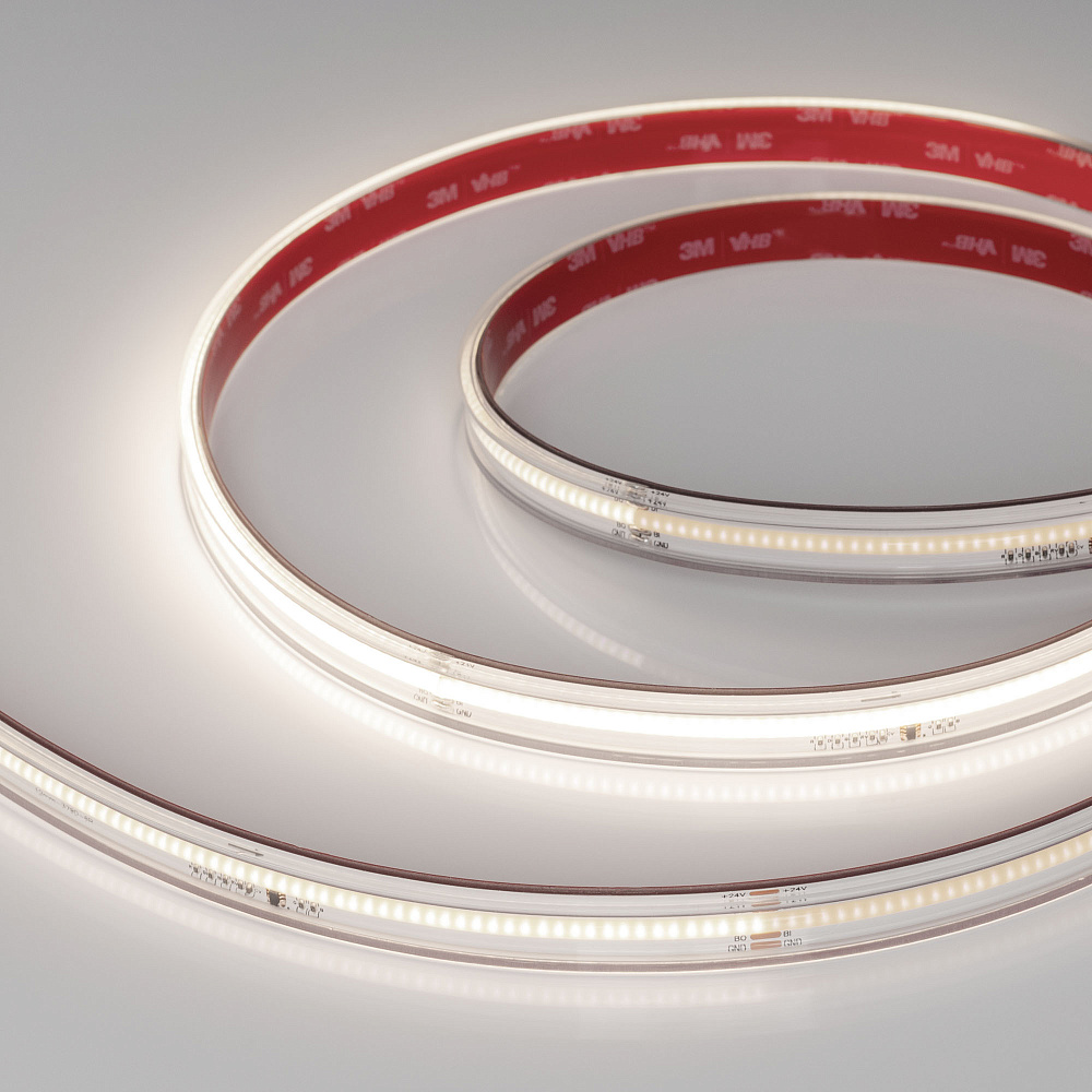 Arlight SPI COB X378 — Гибкая светодиодная лента — SPI_MONO [каналы: 18; IC: WS2818B; исполнение: PS; протокол: SPI; герметизация: Силикон, экструзия прозр. прямоуг. - PS; высота, мм: 4.5; питание, В: 24.0; ширина, мм: 14.0]