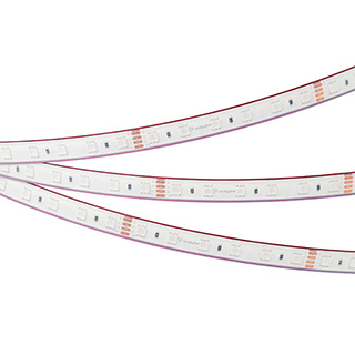 Arlight RTW B60 — Гибкая светодиодная лента — RGB [каналы: 3; исполнение: PFS; герметизация: Силикон, экструзия прозр. прямоуг. - PFS; высота, мм: 5.5; питание, В: 24.0; ширина, мм: 13.0]