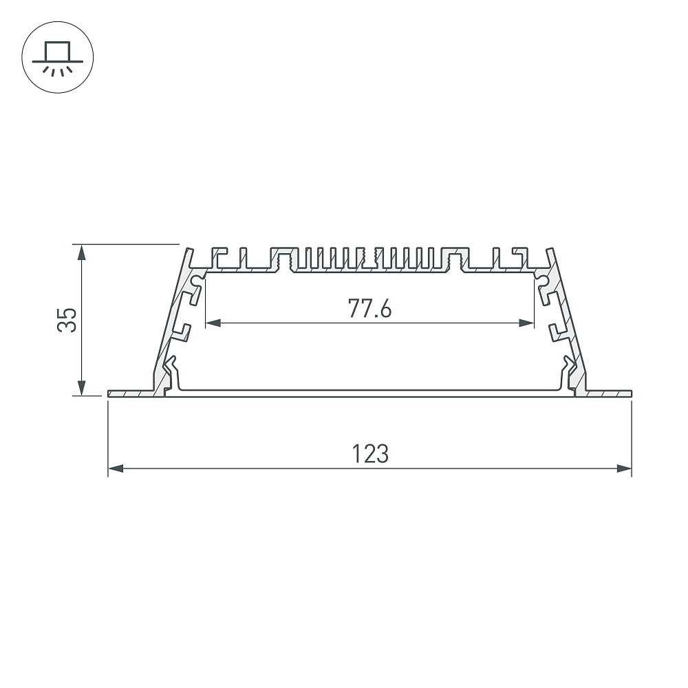 Arlight ARH-POWER-W120-F — Профиль (Встраиваемый)