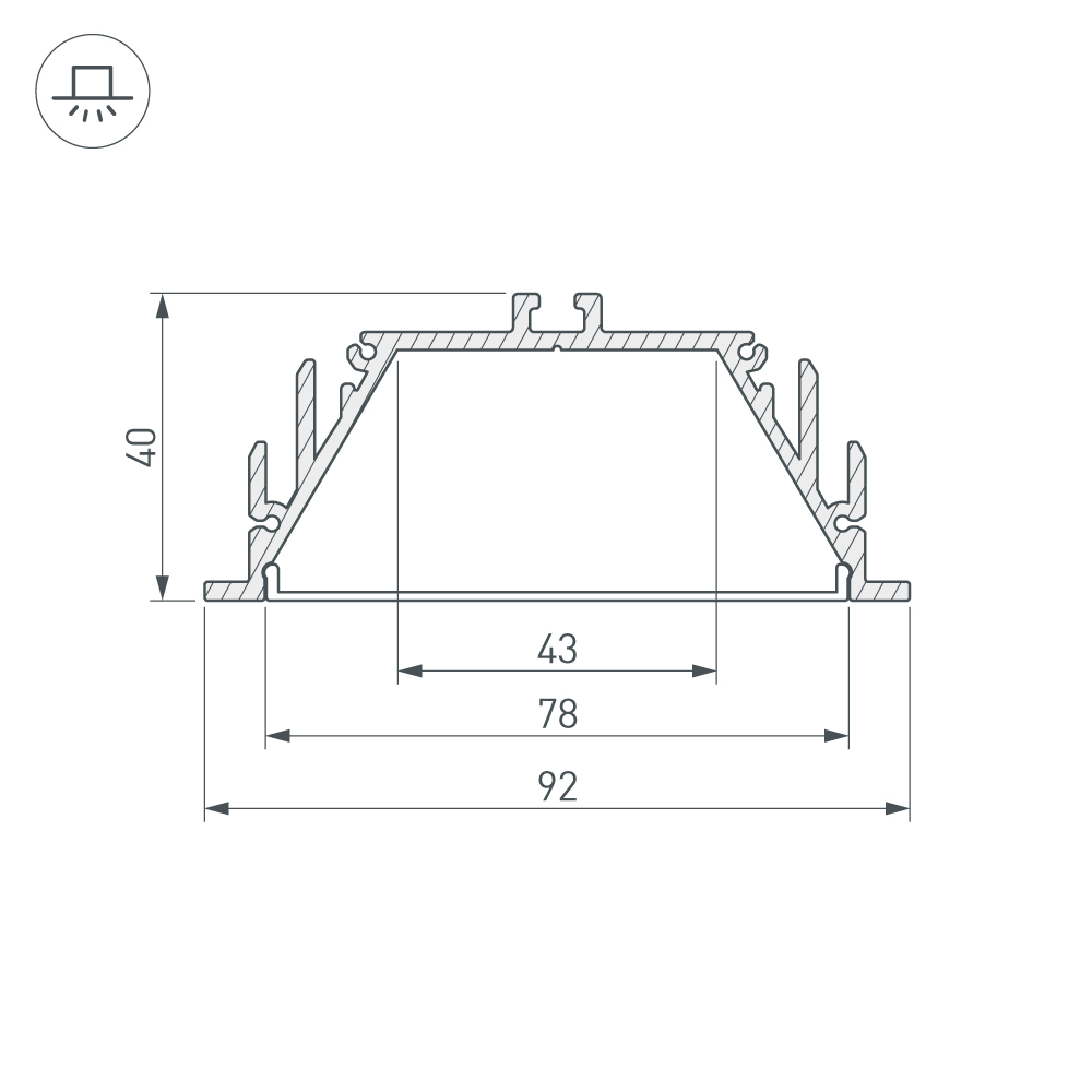 Arlight ALU-POWER-RW80F — Профиль (Встраиваемый)