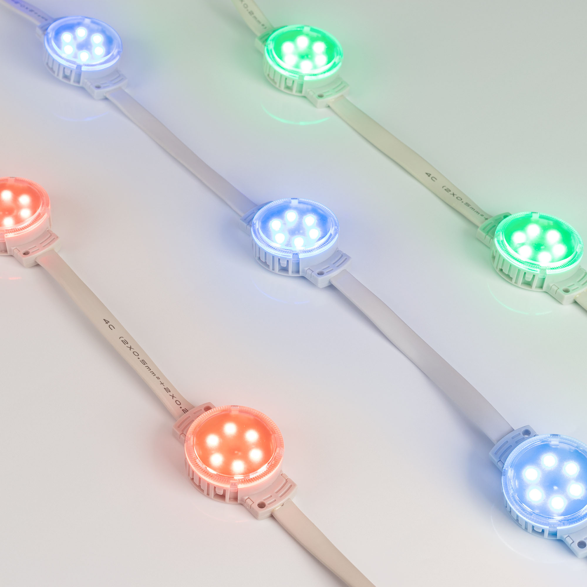 Arlight SPI-F6-D40 — герметичные светодиодные модули, RGB, SMD 3535, 24 В, SPI, MT26803, с разъёмом