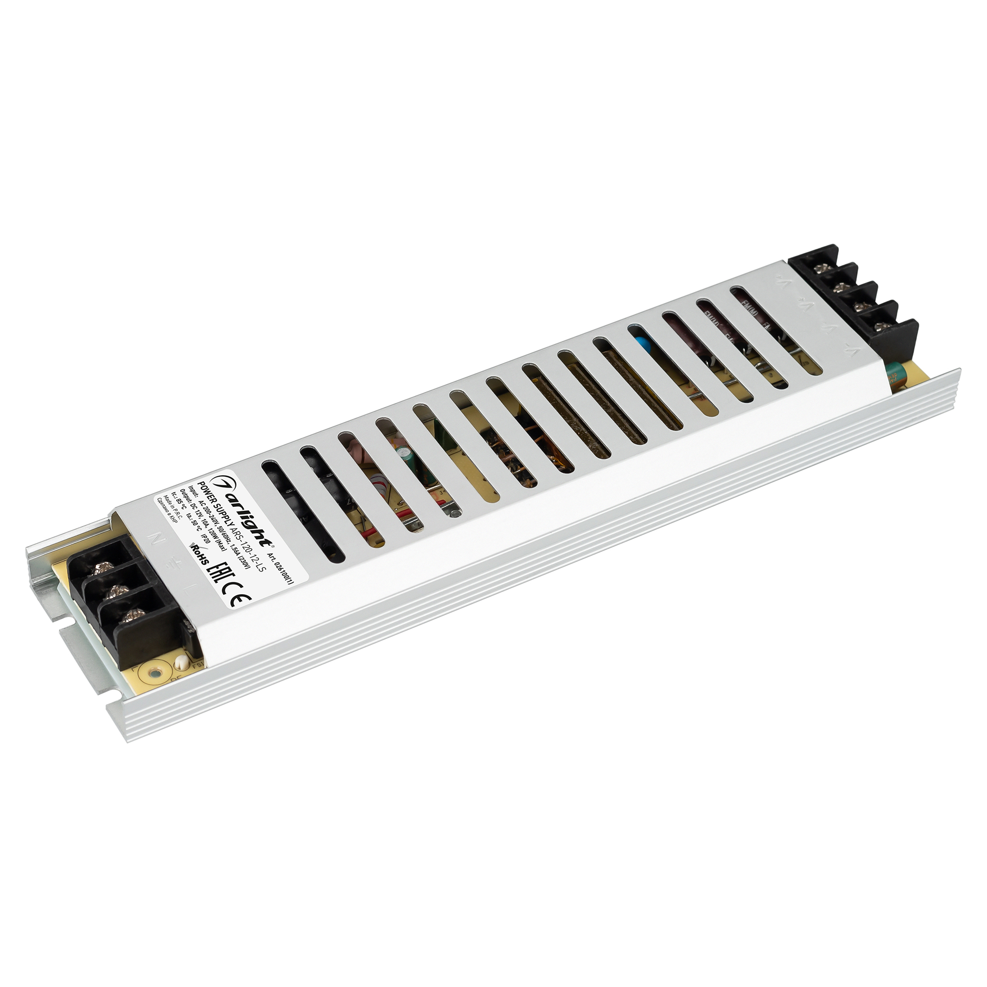 Источник напряжения Блок питания ARS-120-12-LS (12V, 10A, 120W) (Arlight, IP20 Сетка, 2 года)