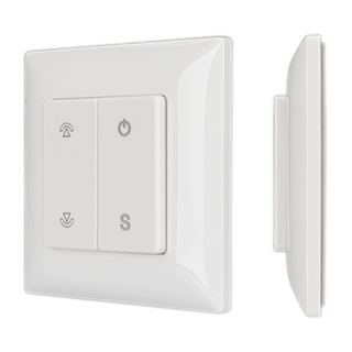 Arlight SMART-P46-DIM-P-SUF — Накладная кнопочная панель ШИМ 1 зона 2.4G (пластик, монтажная база)