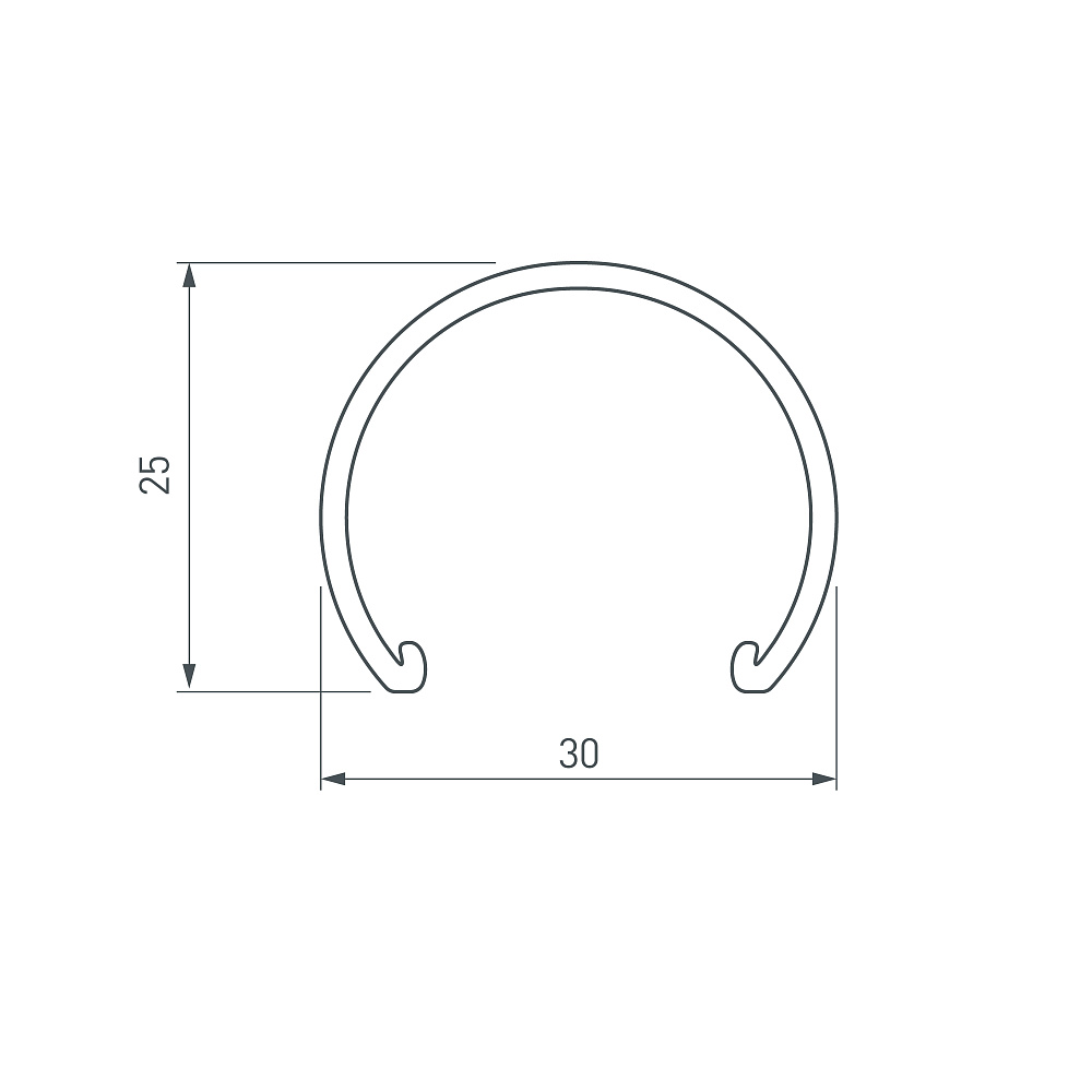 Arlight ROUND-D30 — Экран матовый для профиля