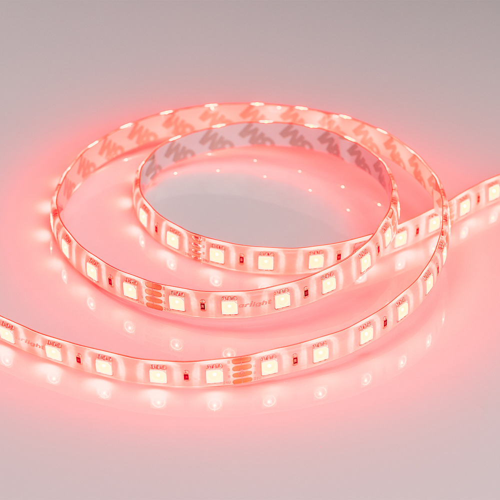Arlight RTW B60 — Гибкая светодиодная лента — RGB [каналы: 3; исполнение: SE; герметизация: Силикон, заливка сверху прозр. округл. - SE; высота, мм: 2.7; питание, В: 24.0; ширина, мм: 10.0]