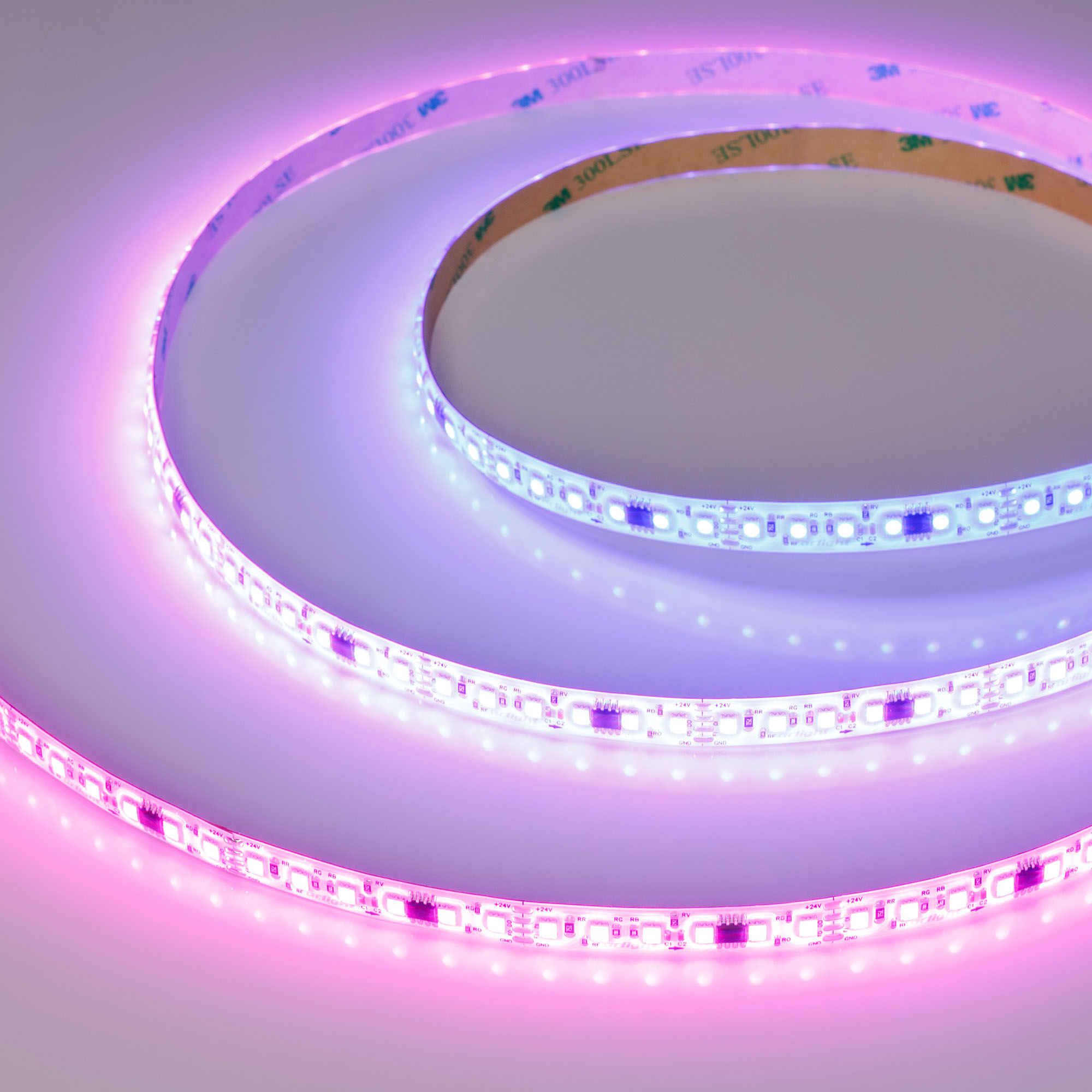 Arlight SPI A120 — Гибкая светодиодная лента — SPI_RGB [каналы: 60; исполнение: SE; протокол: SPI; герметизация: Силикон, заливка сверху прозр. округл. - SE; высота, мм: 2.4; питание, В: 24.0; ширина, мм: 10.0]
