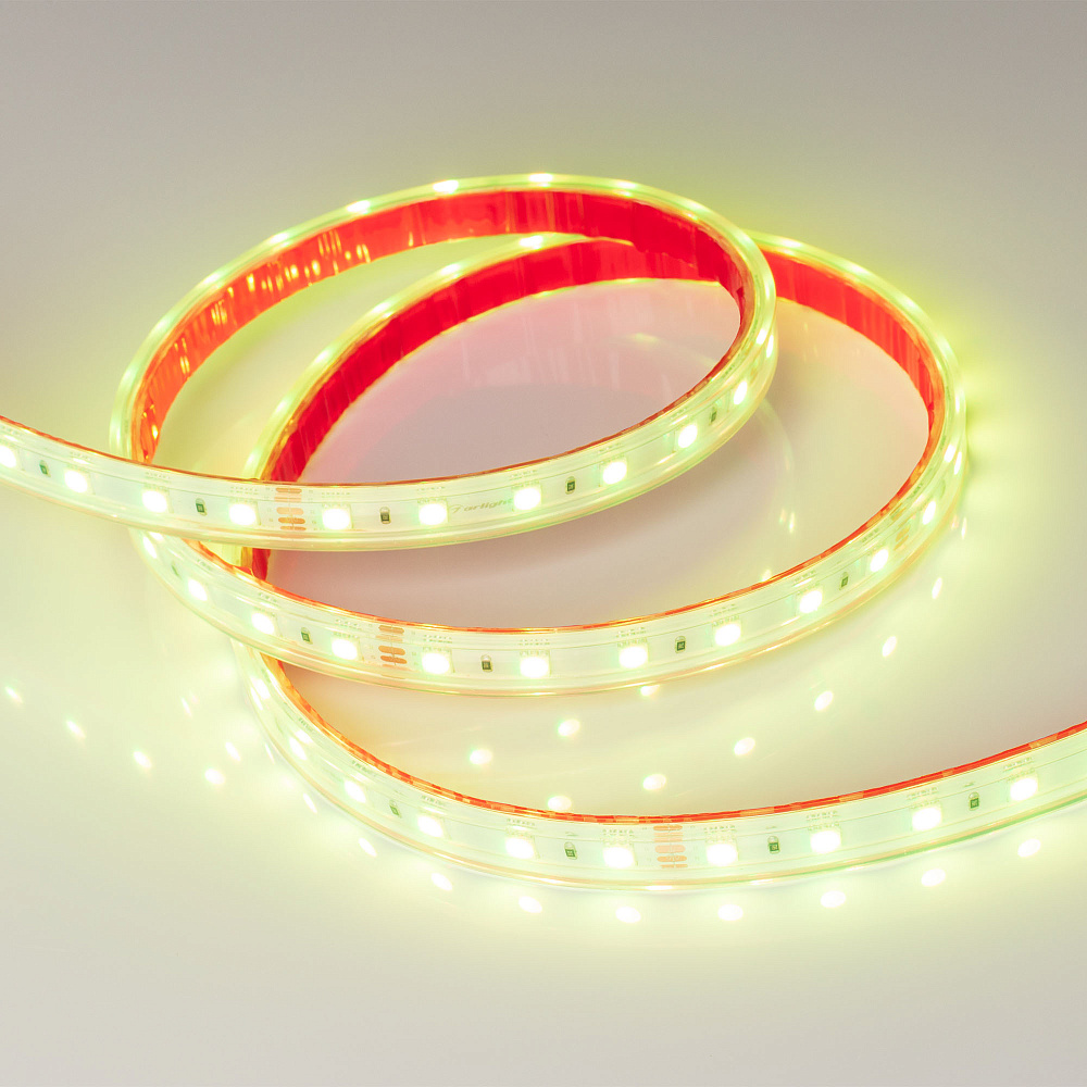 Arlight RTW B60 — Гибкая светодиодная лента — RGB [каналы: 3; исполнение: PS; герметизация: Силикон, экструзия прозр. прямоуг. - PS; высота, мм: 5.0; питание, В: 24.0; ширина, мм: 12.0]