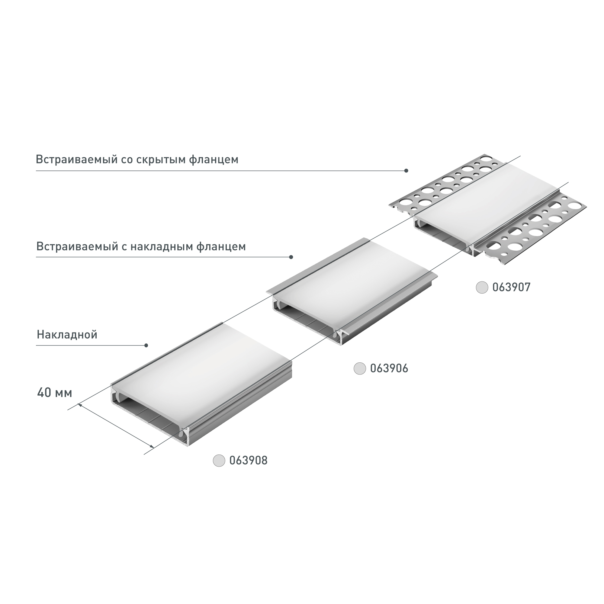 Arlight SL-LINIA40-FANTOM — Профиль (Встраиваемый)