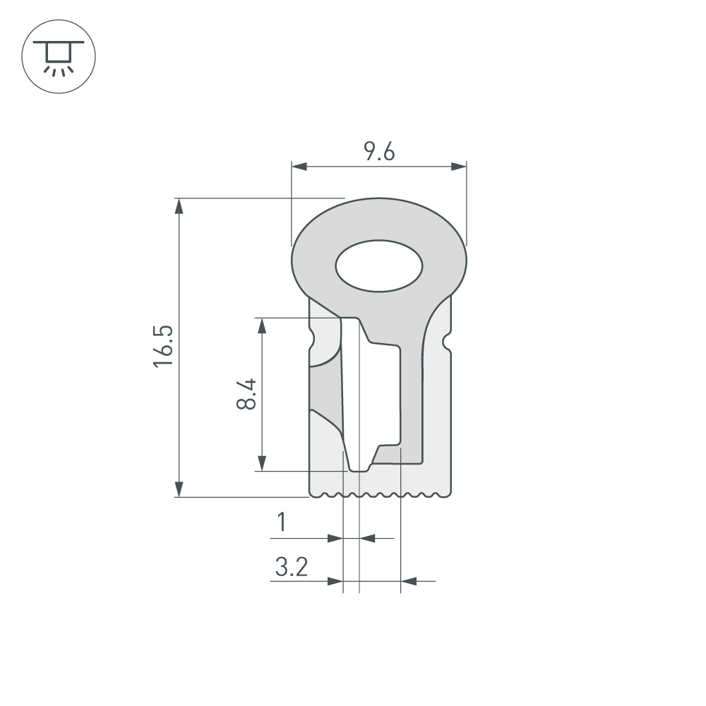 Arlight WPH-FLEX-0817-SIDE-S8-20m — Профиль (Накладной)