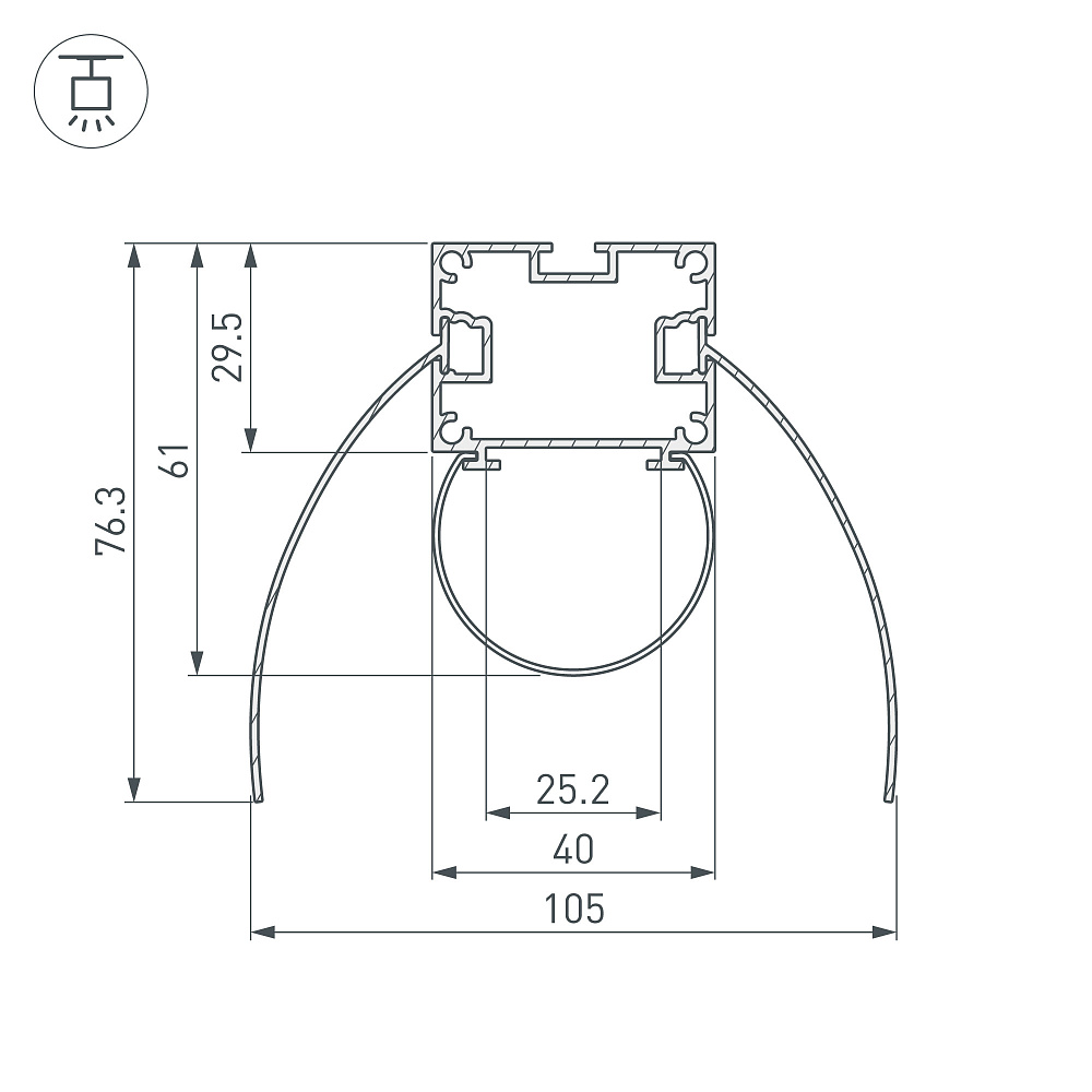 Arlight ARH-POWER-W154-COMFORT — Профиль (Подвесной)
