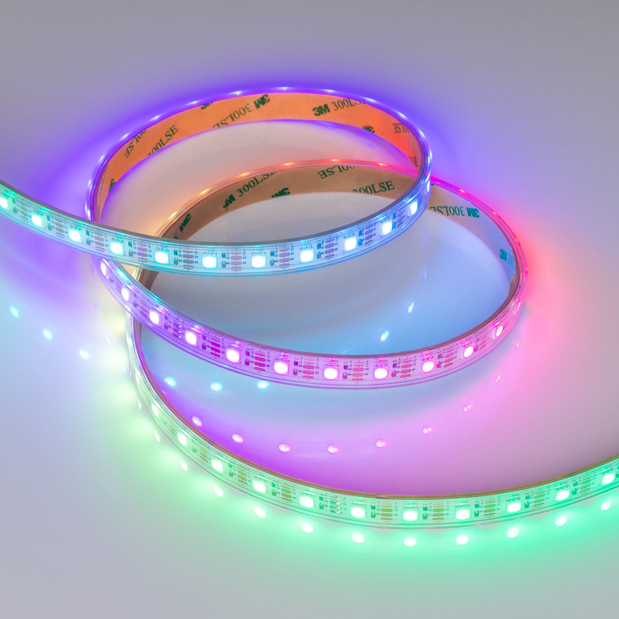 Arlight SPI B60 — Гибкая светодиодная лента — SPI_RGB [каналы: 180; исполнение: P; протокол: SPI; герметизация: Силикон, трубка прозр. прямоуг. - P; высота, мм: 4.0; питание, В: 12.0; ширина, мм: 12.0]