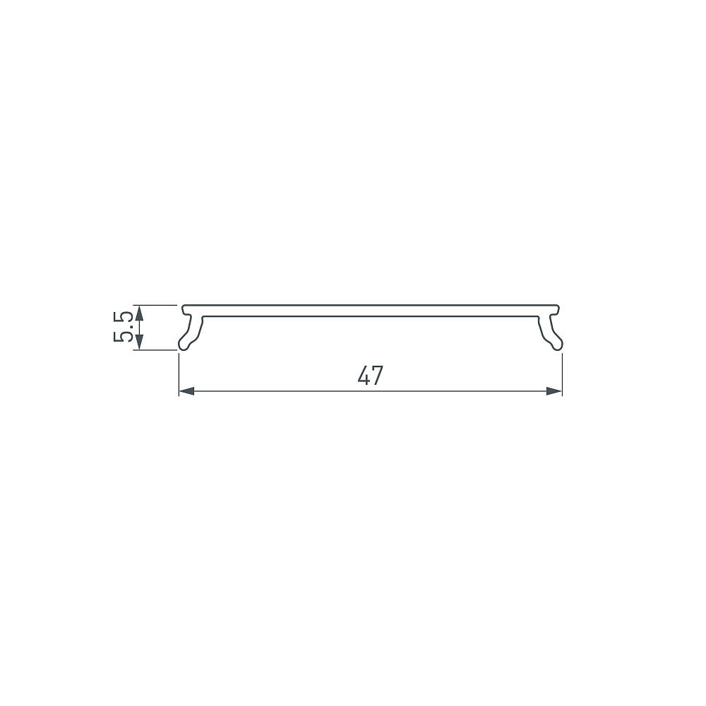 Arlight LINE-5050-DUAL — Матовый экран для профиля LINE-5050-DUAL