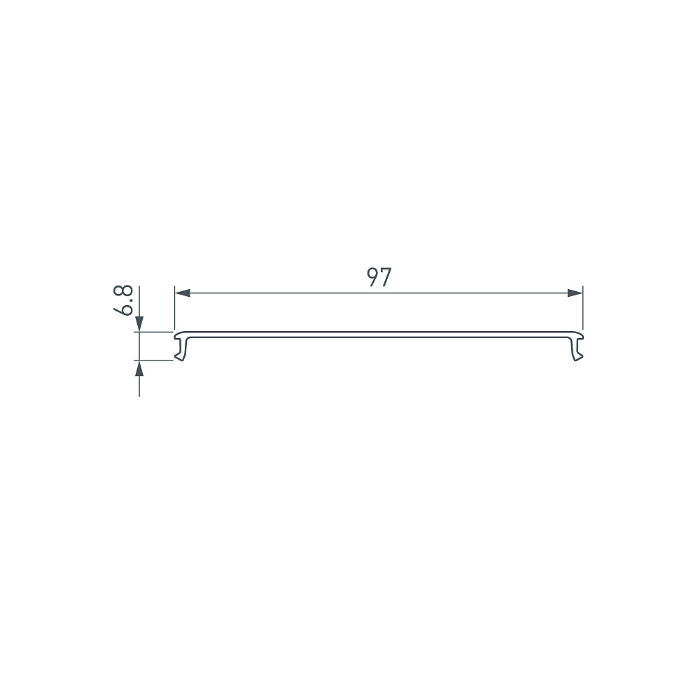 Arlight POWER-W100H70 — Матовый экран для профиля POWER-W100H70-2000