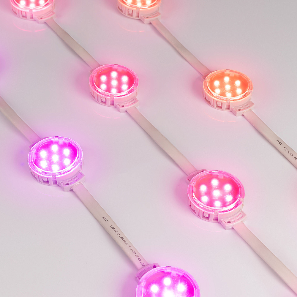 Arlight SPI-F7-D50 — герметичные светодиодные модули, RGB, SMD 3535, 24 В, SPI, MT26803, с разъёмом
