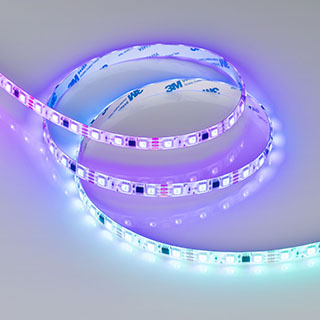 Arlight SPI B60 — Гибкая светодиодная лента — SPI_RGB [каналы: 60; исполнение: SE; протокол: SPI; герметизация: Силикон, заливка сверху прозр. округл. - SE; высота, мм: 4.0; питание, В: 12.0; ширина, мм: 10.0]