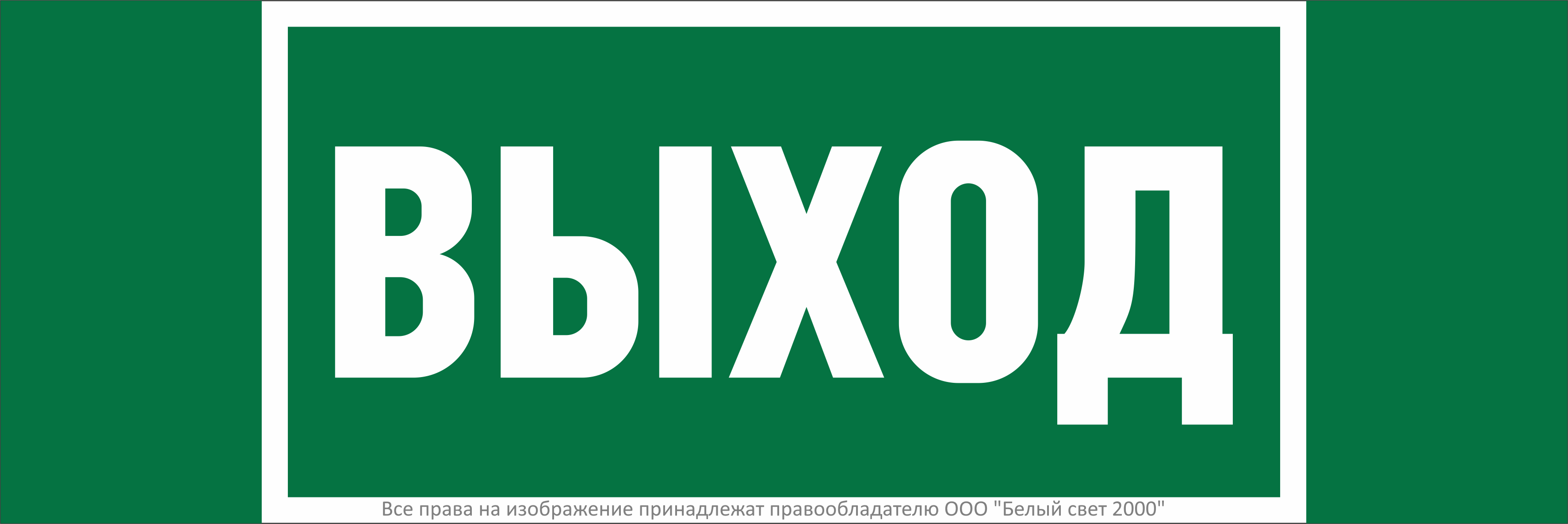 Знак безопасности BL-3511B.E22"Выход"