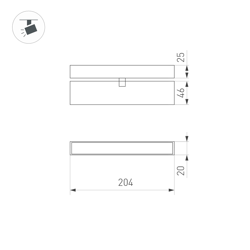 MAG 25 FLAT FOLD — светильник — Трековый — MAG-25; 24V