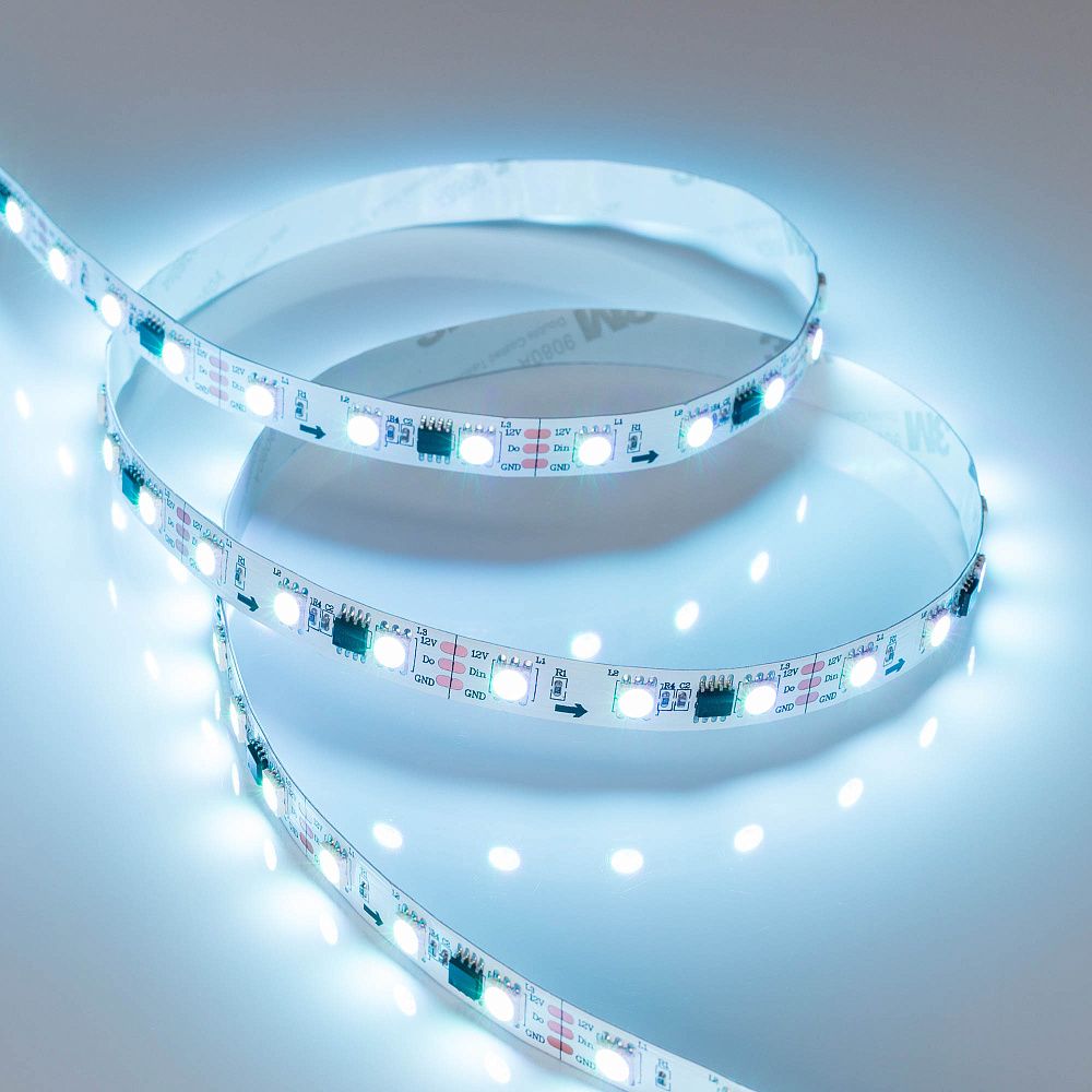 Arlight SPI B60 — Гибкая светодиодная лента — SPI_RGB [каналы: 60; протокол: SPI; питание, В: 12.0; ширина, мм: 10.0]