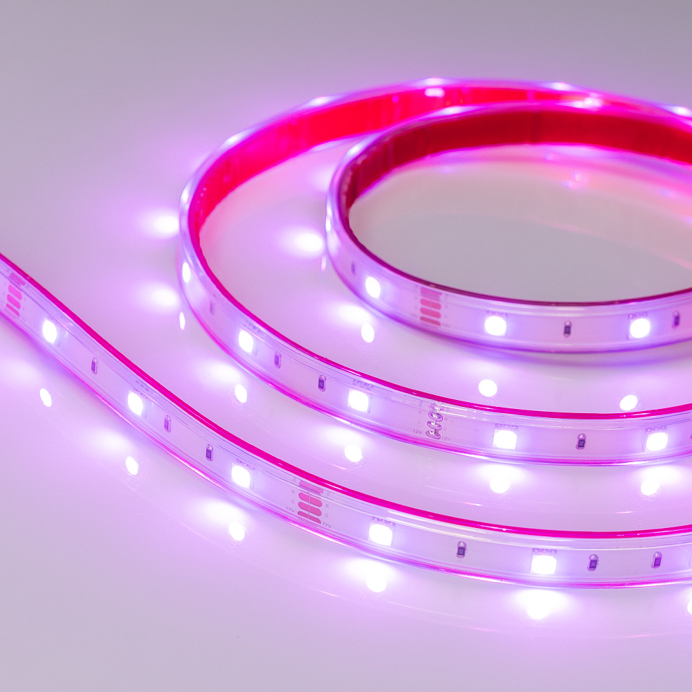 Arlight RTW B30 — Гибкая светодиодная лента — RGB [каналы: 3; исполнение: PS; герметизация: Силикон, экструзия прозр. прямоуг. - PS; высота, мм: 5.0; питание, В: 12.0; ширина, мм: 13.0]