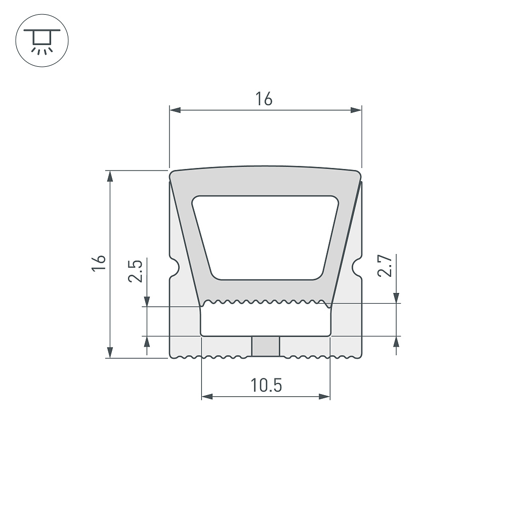 Arlight WPH-FLEX-1616-TOP-S11-20m — Профиль (Накладной)
