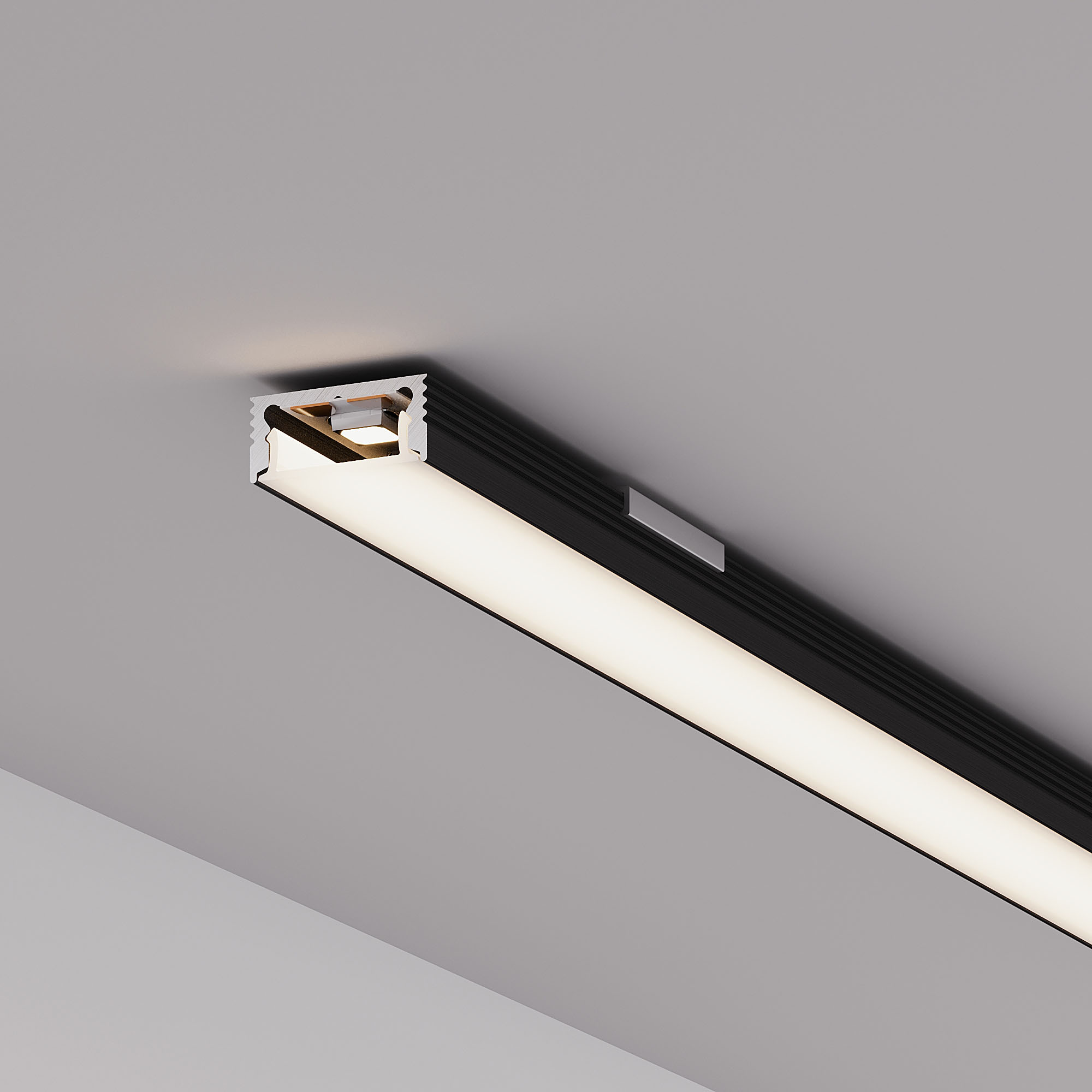 Профиль SL-SLIM-H7-3000 BLACK (BY) (Arlight, Алюминий)