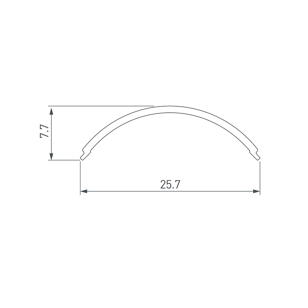 Arlight SL-KANT-H20 — Полукруглый экран-диффузор для профиля SL-KANT-H20