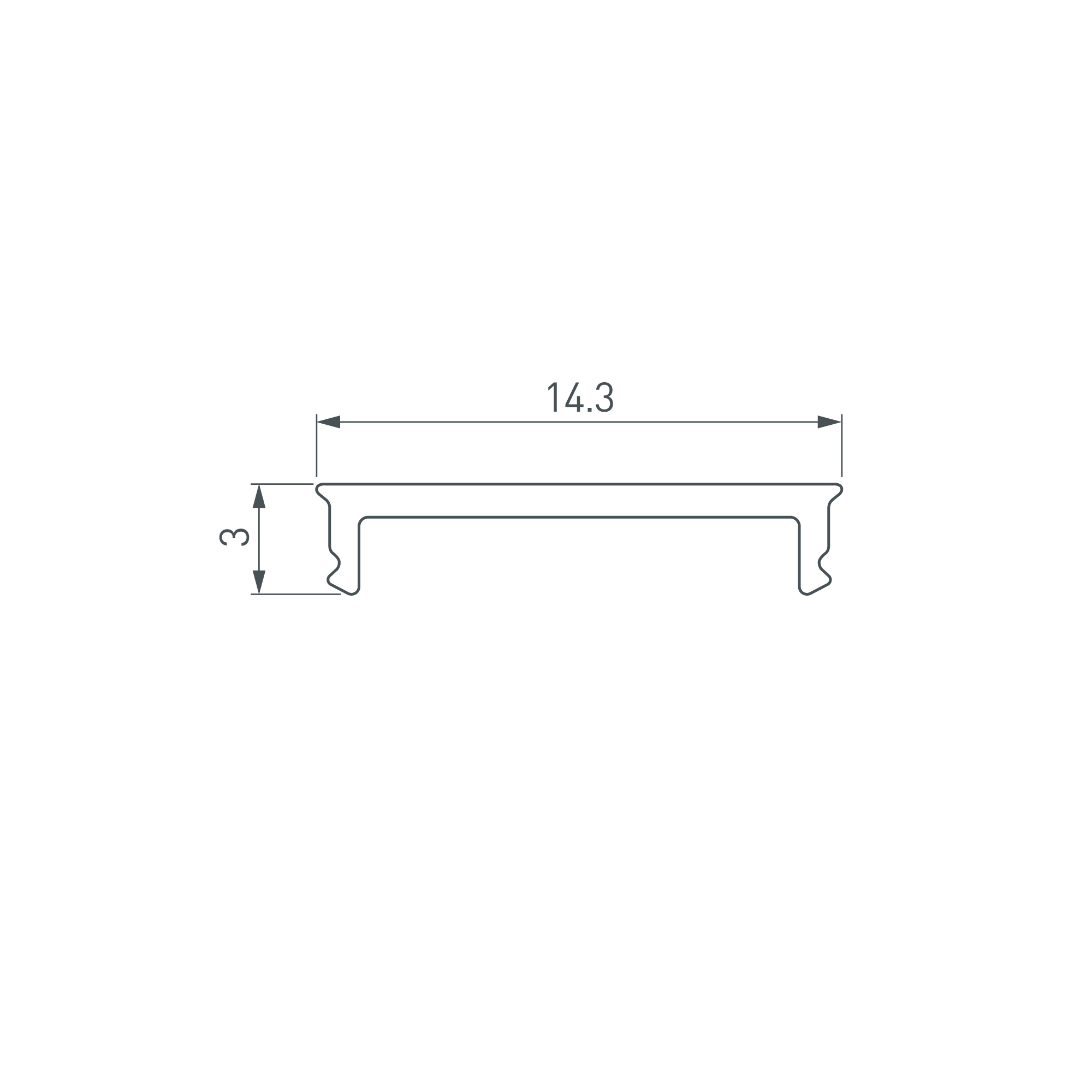 Arlight SL-SLIM15-H10 — Экран-диффузор для профиля SL-SLIM15-H10