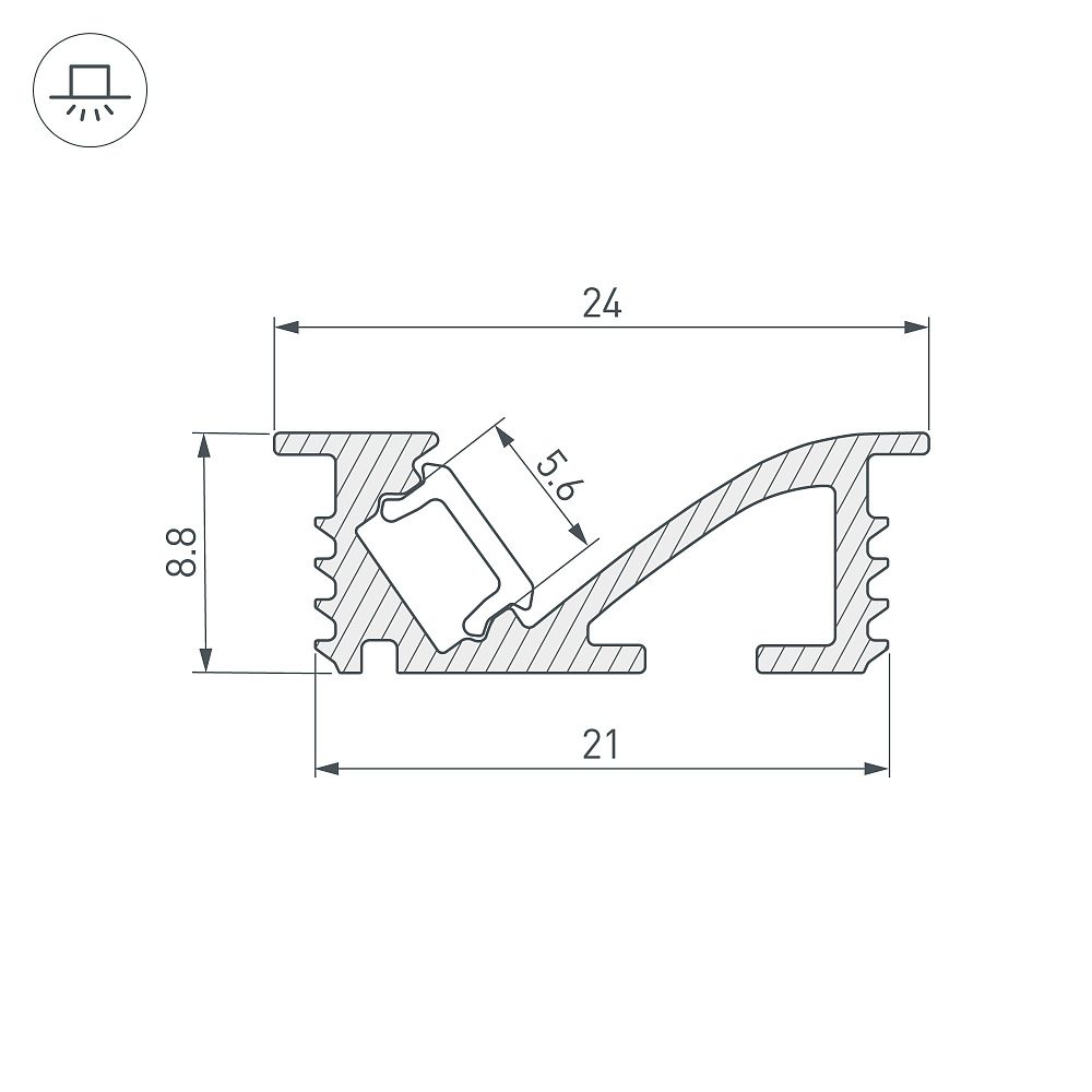 Arlight SL-BEVEL-W21-F — Профиль (Встраиваемый)