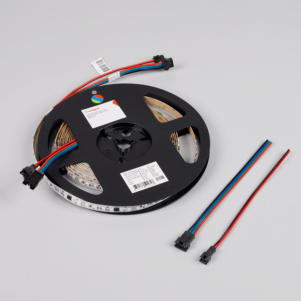 Arlight SPI A120 — Гибкая светодиодная лента — SPI_RGB [каналы: 60; протокол: SPI; питание, В: 24.0; ширина, мм: 10.0]