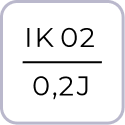 Степень защиты оболочки, код IK02