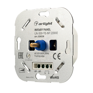 Arlight LN-500-TE-NF — Встраиваемая роторная TRIAC панель (механизм), Trailing Edge [TRIAC trailing edge, 220-240VAC; накладка отдельно; не совместим с 030935]