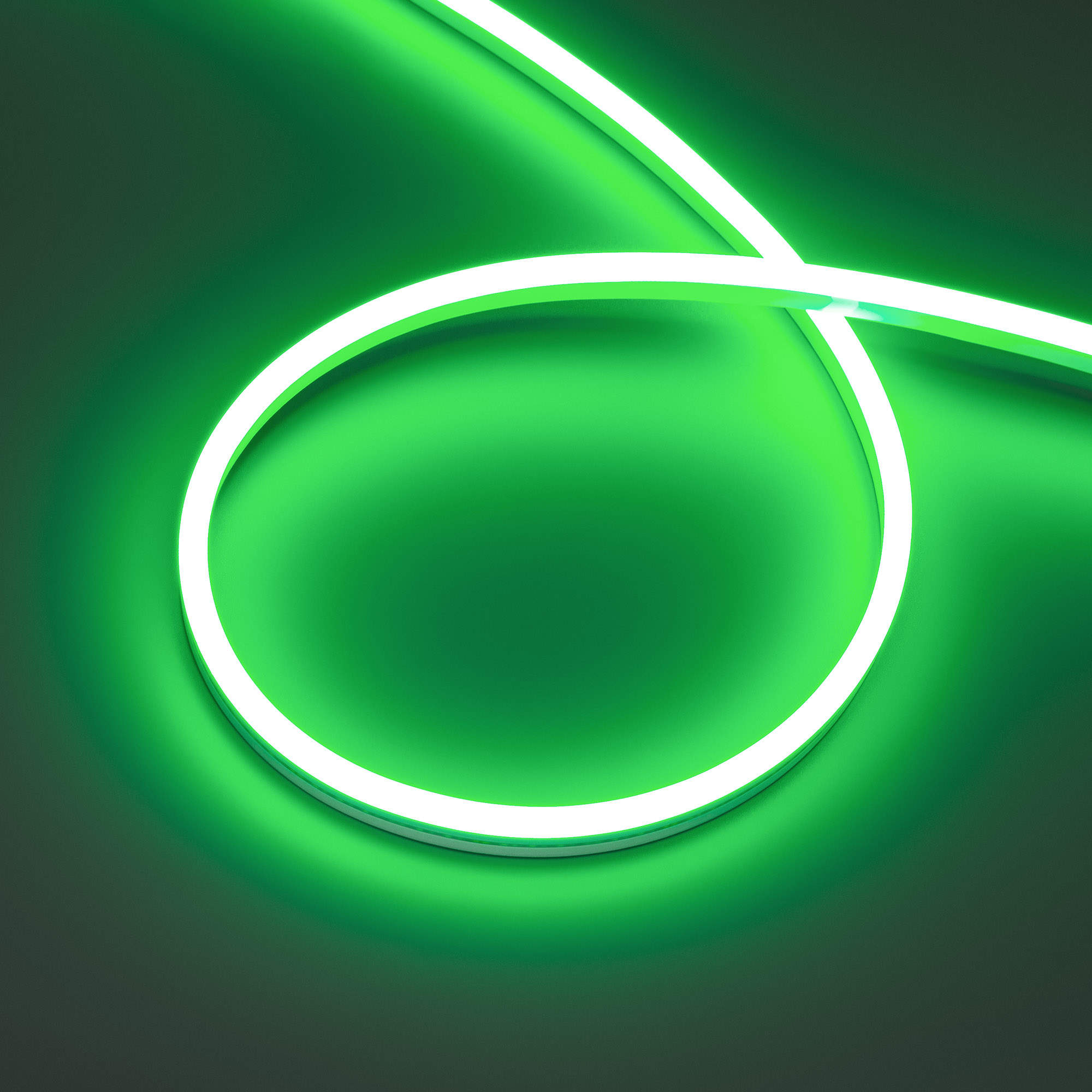 Гибкий неон Лента герметичная HALO-SIDE-A168-6x13mm 24V Green (10 W/m, IP67, 2835, 5m) (Arlight, Силикон)