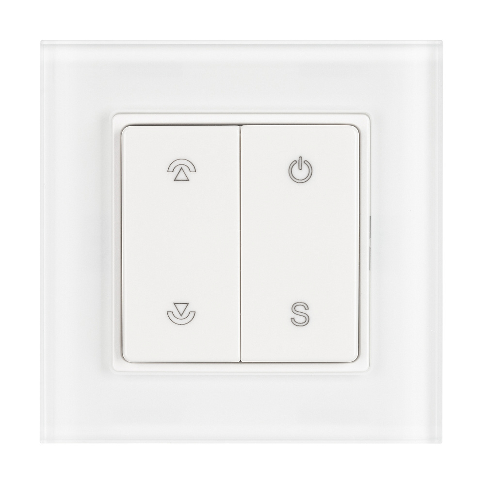 Arlight SMART-P47-DIM-G-SUF — Накладная кнопочная панель ШИМ 1 зона 2.4G (стекло, монтажная база)