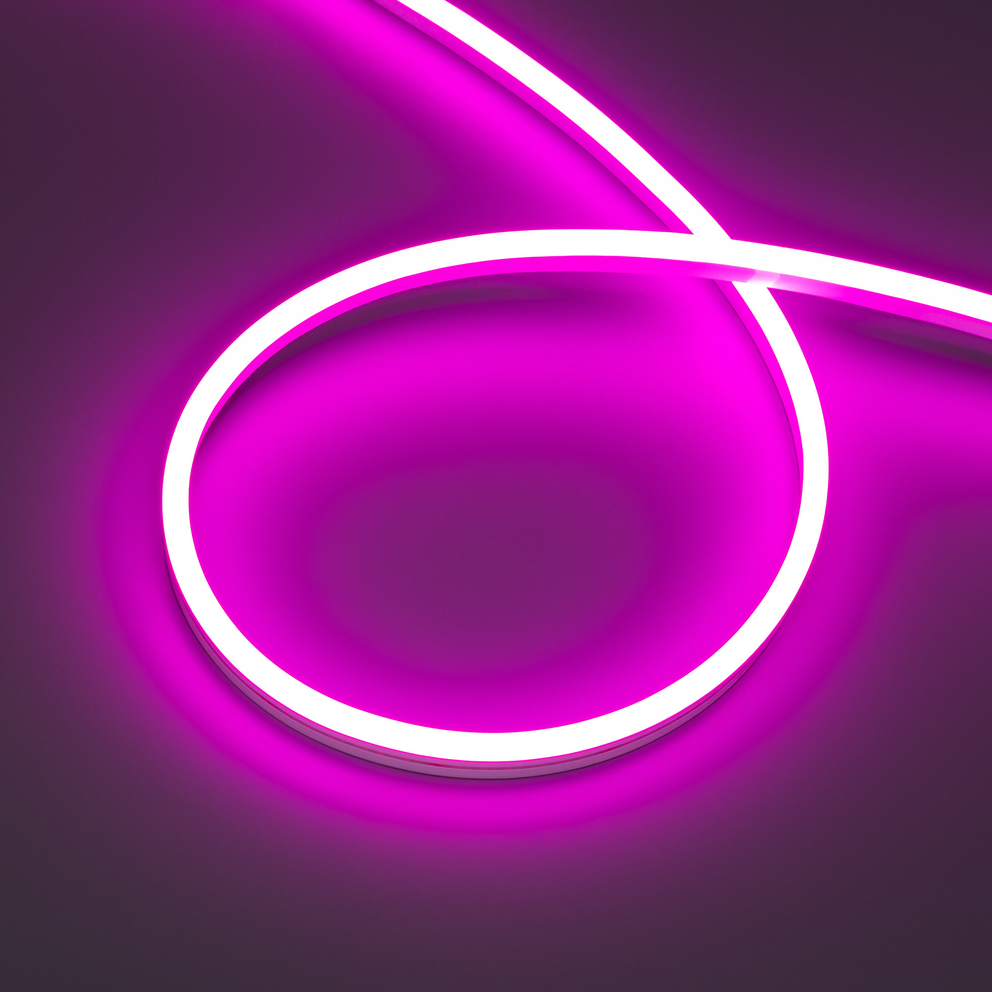 Гибкий неон Лента герметичная HALO-SIDE-A168-6x13mm 24V Pink (10 W/m, IP67, 2835, 5m) (Arlight, Силикон)