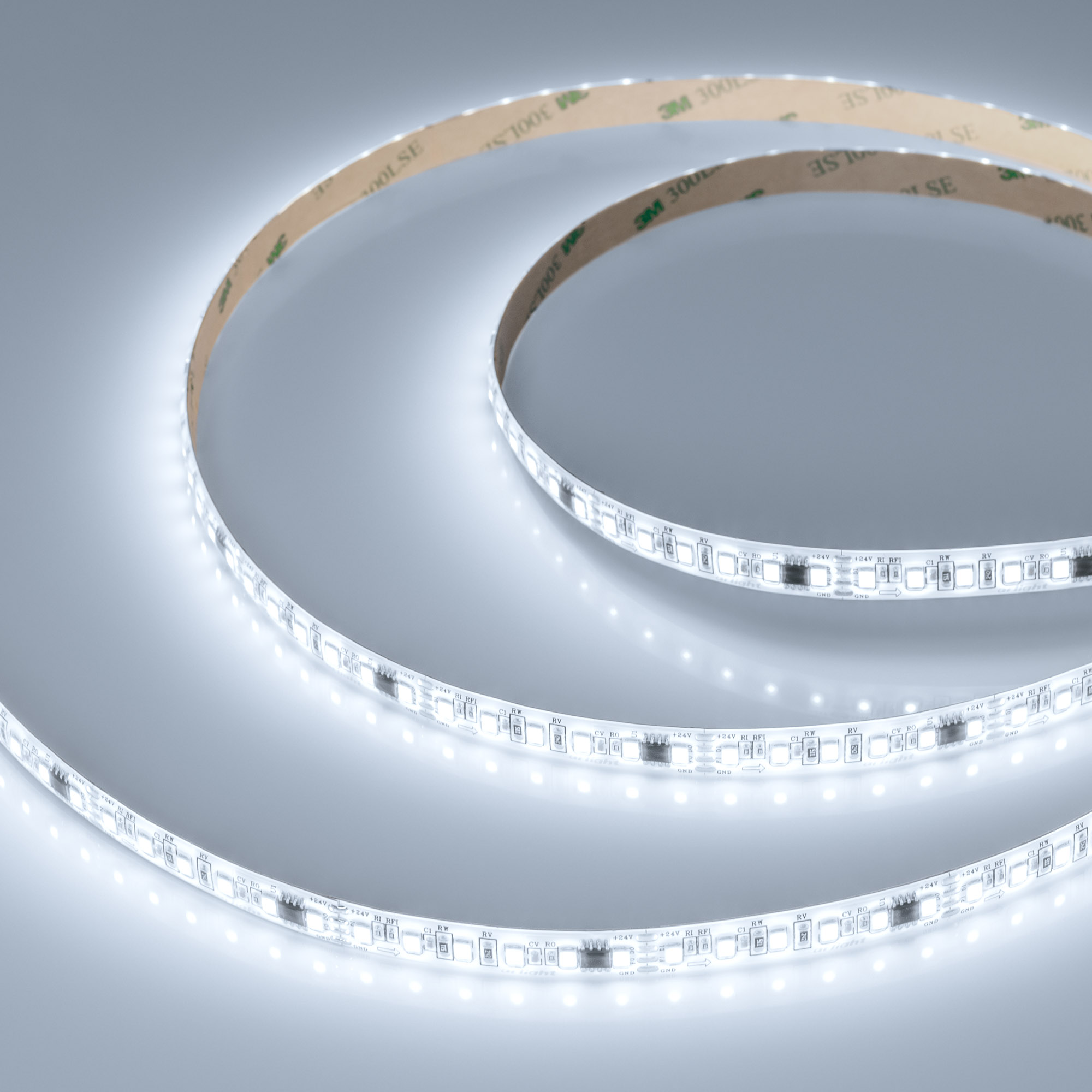 Arlight SPI A120 — Гибкая светодиодная лента — SPI_MONO [каналы: 60; исполнение: SE; протокол: SPI; герметизация: Силикон, заливка сверху прозр. округл. - SE; высота, мм: 2.4; питание, В: 24.0; ширина, мм: 10.0]
