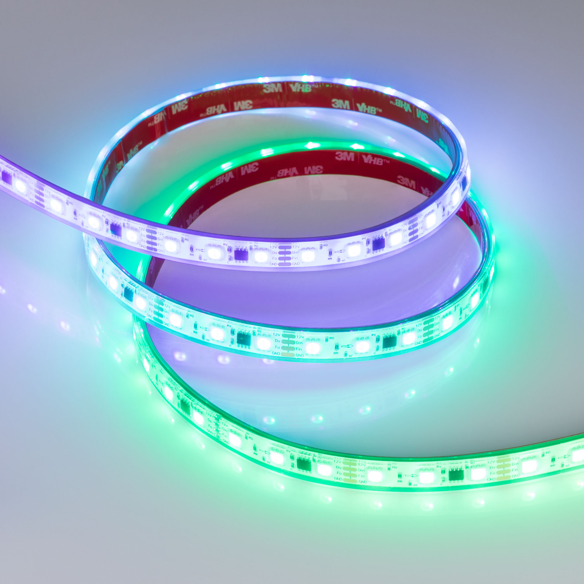 Arlight SPI B60 — Гибкая светодиодная лента — SPI_RGB [каналы: 60; исполнение: PS; протокол: SPI; герметизация: Силикон, экструзия прозр. прямоуг. - PS; высота, мм: 5.0; питание, В: 12.0; ширина, мм: 12.0]