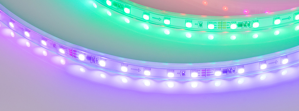 Arlight SPI F72 — Гибкая светодиодная лента — SPI_RGB [каналы: 36; исполнение: P; протокол: SPI; герметизация: Силикон, трубка прозр. прямоуг. - P; высота, мм: 4.0; питание, В: 24.0; ширина, мм: 11.0]