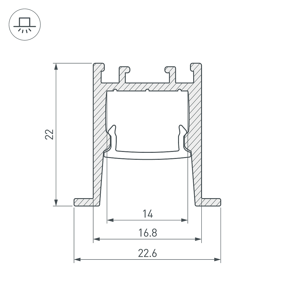 Arlight SL-COMFORT-2322-F — Профиль (Встраиваемый)