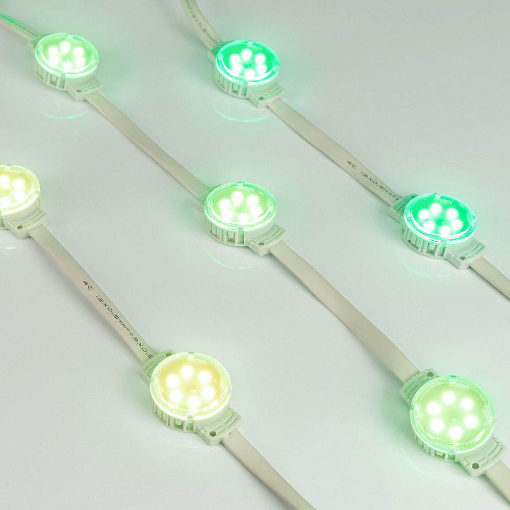 Arlight SPI-F6-D40 — герметичные светодиодные модули, RGB, SMD 3535, 24 В, SPI, MT26803, с разъёмом